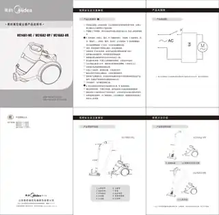 Midea美的 VC16A2-VP卧式吸尘器机调枚红色220V,1Ph美的内销31A